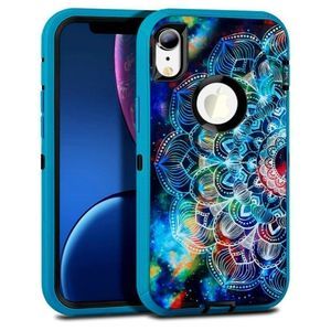 iPhone XR Heavy Duty Space Mandala Phone Case